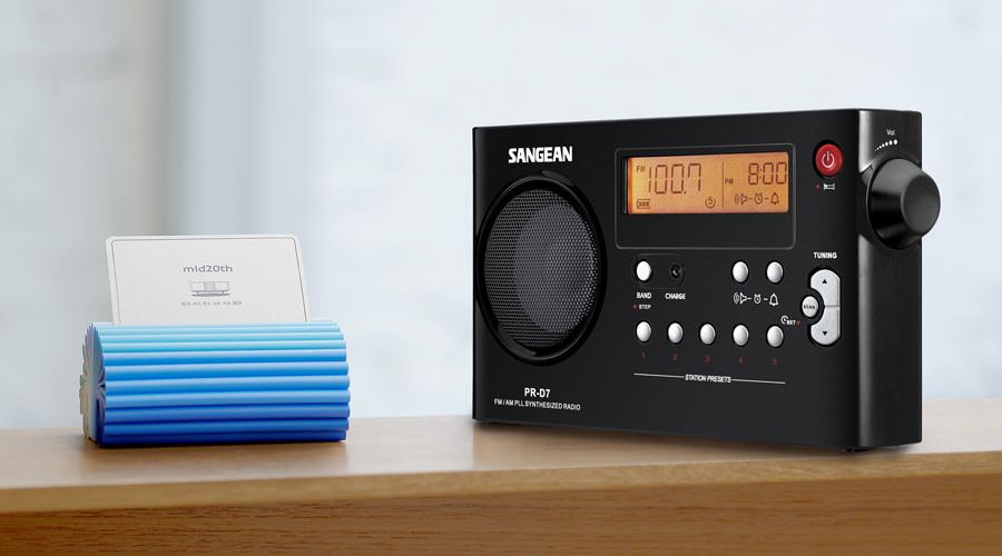Sangean Portable Rechargeable Radio PR-D7 Black 
